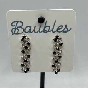 Black and Silver Earrings Baubles